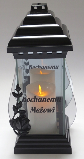 Elegantný sklenený smútočný zapaľovač s možnosťou vlastného venovania